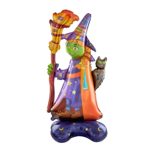 Balon foliowy stojący Czarownica Halloween 72x155cm