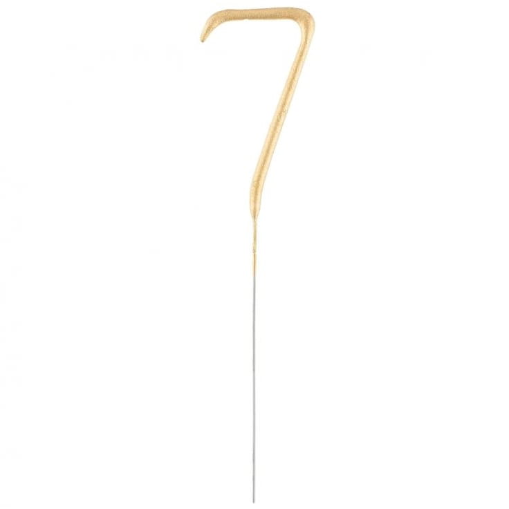 Zimny ognień cyfra 7 złota 17 cm 1 sztuka
