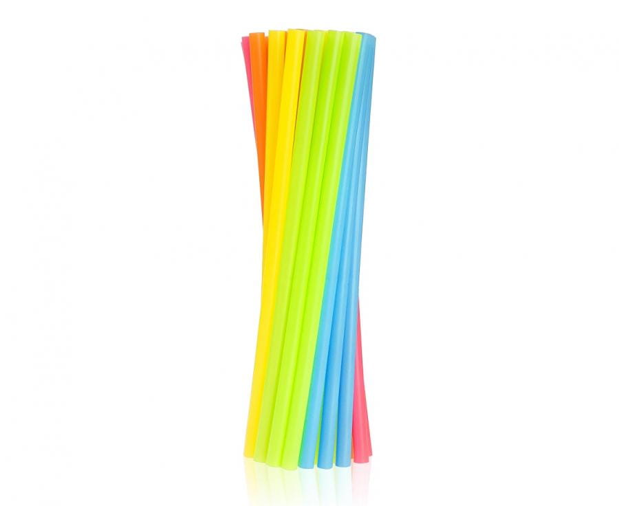 Słomki plastikowe kolorowe 200 szt